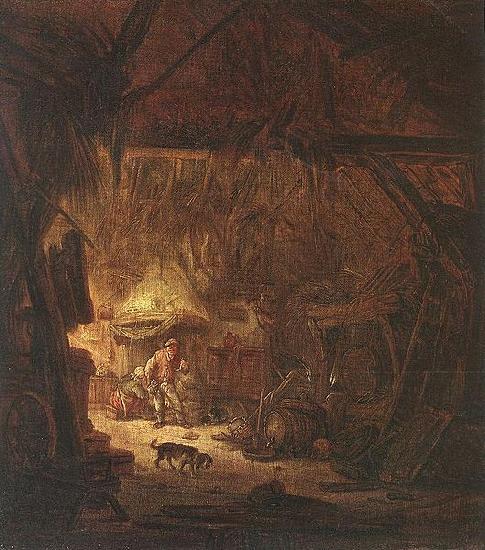 Isaac van Ostade Interior of a Peasant House France oil painting art